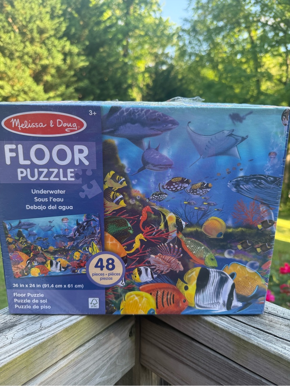 Melissa & Doug Blue Underwater Floor Puzzle - 48 Pieces